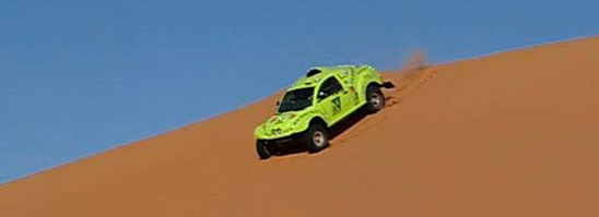 Choupette dans les dunes du d&eacute;sert de Gobi