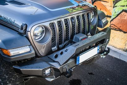 Pare-chocs avant rival aluminium feux led Jeep Wrangler Jl 
