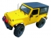 Modelisme 1/10e: Chassis AMXrock crawler avec carrosserie jaune Jeep JK