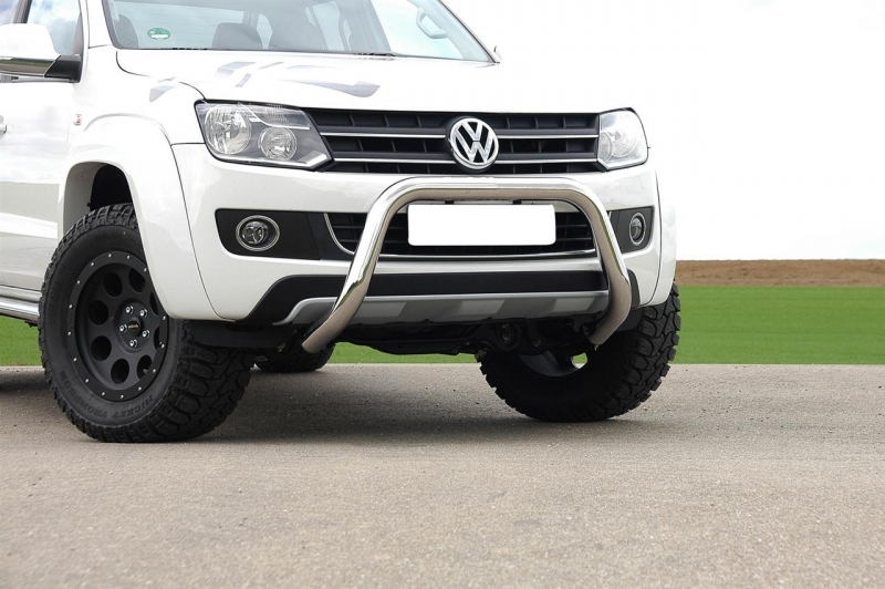 PROTECTION AVANT TUBULAIRE 76MM INOX HOMOLOGUEE CE POUR VOLKSWAGEN AMAROK HIGH LINE