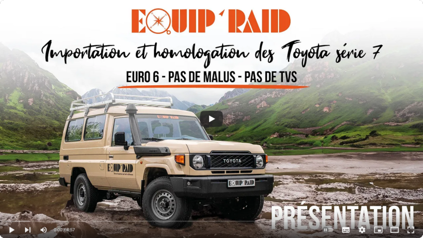 Présentation vidéo des Toyota Land Cruiser série 7 2024 facelift par Equip'Raid