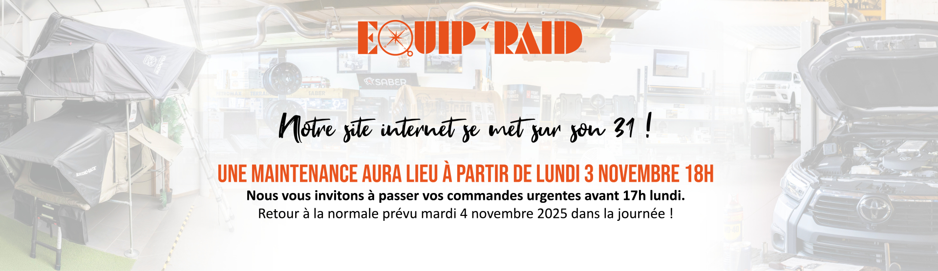 Maintenance du site internet novembre 2025
