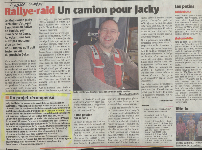 JACKY ET LE RALLYE RAID