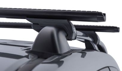 2 barres de toit Aluminium Aéro avec fixations sur rails intégrés
