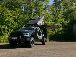 Canopy camper Alu-Cab ouvert - Dodge RAM