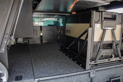 Aménagement intérieur ford ranger équipement 4x4 tiroir coulissant réfrigérateur