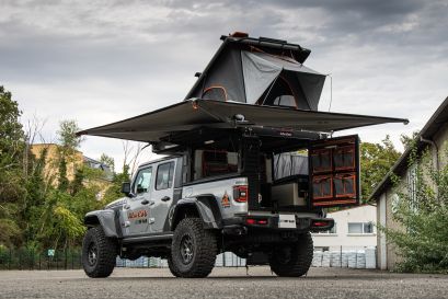 préparation 4x4 Jeep Gladiator Rubicon équipement 4x4 Equip'raid Canopy camper Alu-Cab