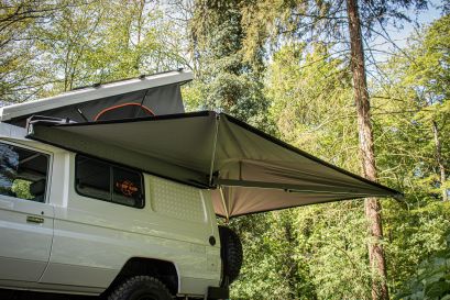 Préparation Land cruiser HZJ78 bivouac - auvent Alu-cab 