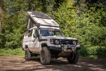 Préparation Land cruiser HZJ78 bivouac - tente de toit alu-cab  hercules