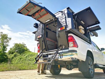 CELLULE ULTRA COMPACT 2 PERSONNES ALU CAB CAMPER KHAYA MODEL CONFORT VERSION NOIRE
