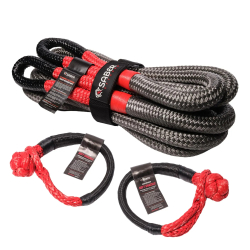 Sangle de traction kinetic BLACKSNAKE 12t x 20m x Ø 26mm • Elasticité 20% •  BSS-12-20