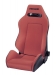 SIEGE RECARO SPEED VELOURS PERLON ROUGE / SIMILI CUIR NOIR