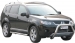 PROTECTION AVANT TUBULAIRE 76MM INOX HOMOLOGUEE CE POUR MITSUBISHI OUTLANDER DE 2007 A 2009