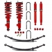 KIT DE SUSPENSION PEDDERS REHAUSSE  +40MM TARAGE MEDIUM POUR NISSAN NAVARA D40 EZIFIT