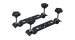 SUPPORT DE FIXATION POUR 4 PLAQUES A SABLE MAXTRAX / ARB TRED OU TRED SUR GALERIE DE TOIT PIONEER RHINO RACK