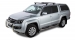 KIT 2 BARRES DE TOIT HEAVY DUTY NOIRES 1375 MM ET PIEDS RHINO RACK POUR VOLKSWAGEN AMAROK DOUBLE CABINE