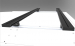 BARRES DE TOIT ALU CAB 1450 MM (X2) - NOIRES (VENDU SANS PIEDS)