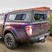 HARDTOP ALU CAB "CONTOUR NEXT GENERATION" POUR NISSAN NAVARA DOUBLE CABINE A PARTIR DE 2015 - ALUMINIUM NOIR AVEC VITRES LATERALES