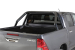 ROLL BAR NOIR DOUBLE TUBE INOX NOIR NEW STYLE 76MM POUR TOYOTA HILUX REVO DOUBLE ET EXTRA CABINE A PARTIR DE 2016