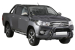 ROLL BAR NOIR DOUBLE TUBE INOX NOIR NEW STYLE 76MM POUR TOYOTA HILUX REVO DOUBLE ET EXTRA CABINE A PARTIR DE 2016