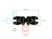 BARRES DE JONCTION RHINO RACK RECONN - DECK NS 500 MM NOIR