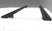 BARRES DE TOIT ALU CAB 1550 MM (X2) - NOIRES (VENDU SANS PIEDS)