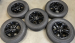 LOT DE 5 ROUE D'OCCASION POUR JEEP WRANGLER JL/JT JANTE ALU 18X7.5 ET PNEUS 255/70/18