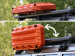 SUPPORT DE PLAQUE DE DESENSABLAGE LATERAL RABATTABLE AVEC VERIN D'ASSISTANCE CROC HINGE