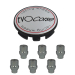 KIT VISSERIE 12X1.25 INOX ET CACHE MOYEU (POUR UNE JANTE)