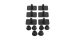 KIT VISSERIE RHINO RACK POUR KIT GALERIE PIONEER NG