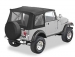 BACHE SUPERTOP SANS PORTES BLACK DENIM POUR JEEP WRANGLER YJ ET JEEP CJ7