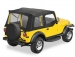 BACHE SUPERTOP AVEC SUPPORT ET FENETRES AMOVIBLES POUR DEMI-PORTES BLACK DENIM POUR JEEP WRANGLER YJ