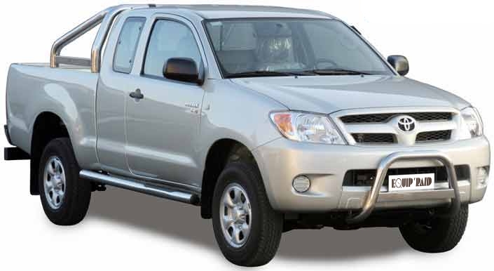 PROTECTION AVANT TUBULAIRE 63MM INOX HOMOLOGUEE CE POUR TOYOTA HILUX VIGO DE 2006 A 2011