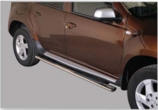 MARCHE PIEDS INOX TUBE OVALE POUR DACIA DUSTER