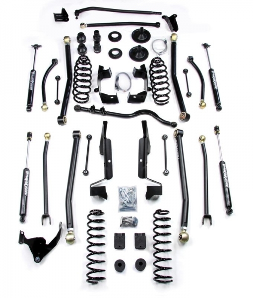 KIT DE REHAUSSE TERAFLEX +15 CM ELITE (TIRANTS LONGS AVEC AMORTISSEURS) POUR JEEP WRANGLER JK 2 PORTES