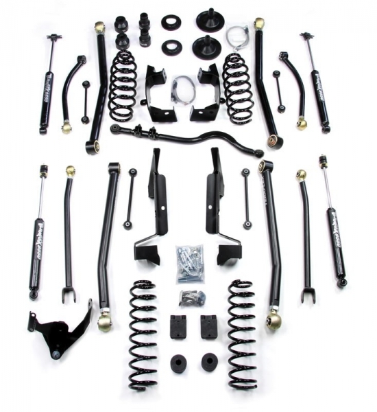 KIT DE REHAUSSE TERAFLEX +10CM ELITE (TIRANTS LONGS AVEC AMORTISSEURS) POUR JEEP WRANGLER JK 2PORTES