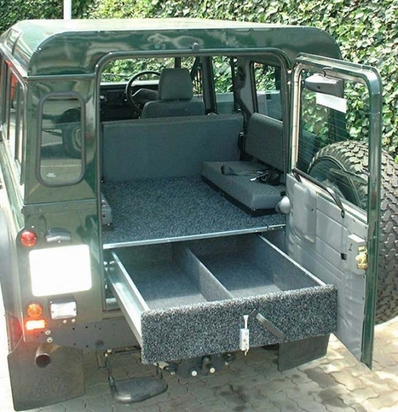 CAISSON ARRIERE TIROIR POUR LAND ROVER DEFENDER 110