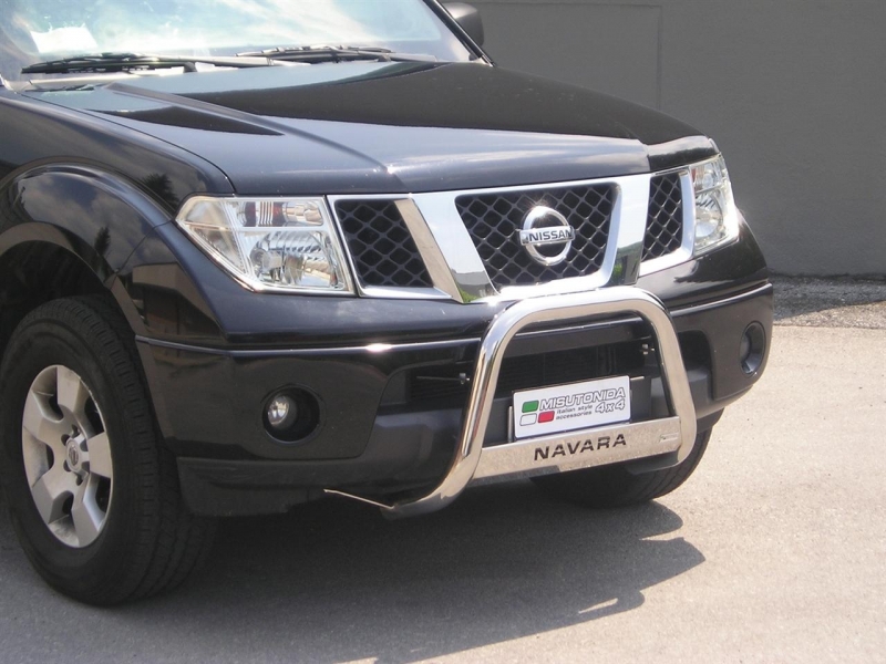 PROTECTION AVANT TUBULAIRE 63MM INOX HOMOLOGUEE CE POUR NISSAN NAVARA D40 DE 2005 A 2010