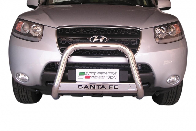 PROTECTION AVANT TUBULAIRE 63MM INOX HOMOLOGUEE CE POUR HYUNDAI SANTA FE DE 2006 A 2010