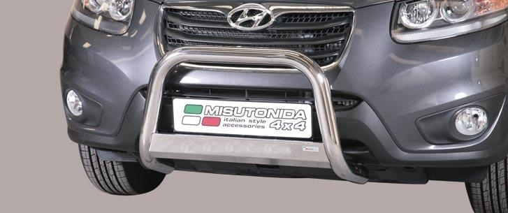 PROTECTION AVANT TUBULAIRE 63MM INOX HOMOLOGUEE CE POUR HYUNDAI SANTA FE DE 2010 A 2011