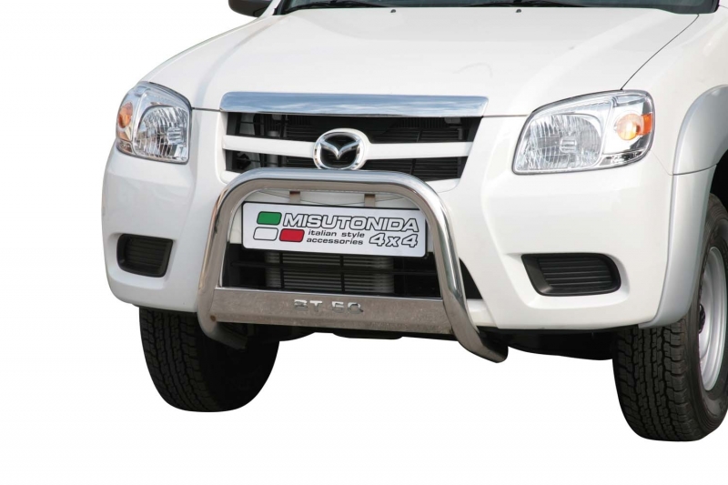 PROTECTION AVANT TUBULAIRE 63MM INOX HOMOLOGUEE CE POUR MAZDA BT50 DOUBLE CABINE DE 2009 A 2011