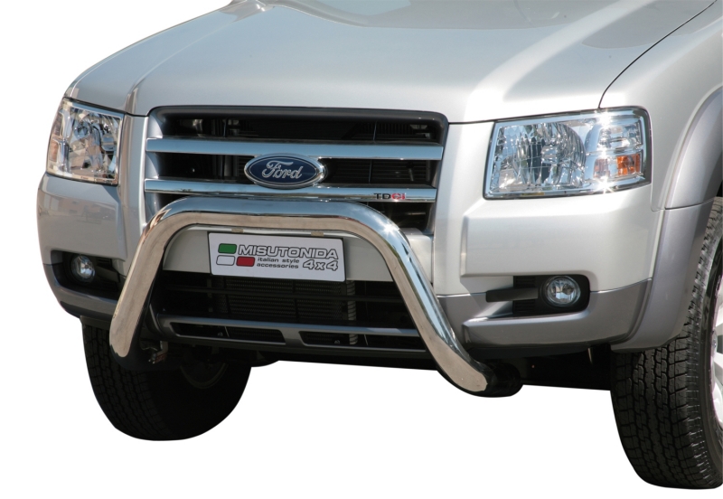 PROTECTION AVANT TUBULAIRE 76MM INOX HOMOLOGUEE CE POUR FORD RANGER DE 2006 A 2009