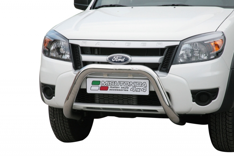 PROTECTION AVANT TUBULAIRE 76MM INOX HOMOLOGUEE CE POUR FORD RANGER DE 2009 A 2011