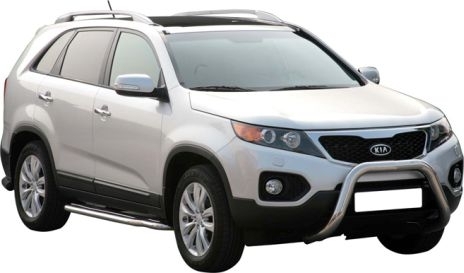 PROTECTION AVANT TUBULAIRE 76MM INOX HOMOLOGUEE CE POUR KIA SORENTO DE 2010 A 2012