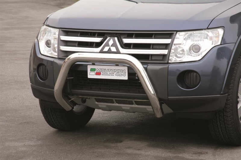 PROTECTION AVANT TUBULAIRE 76MM INOX HOMOLOGUEE CE POUR MITSUBISHI PAJERO 3 DID A PARTIR DE 2007