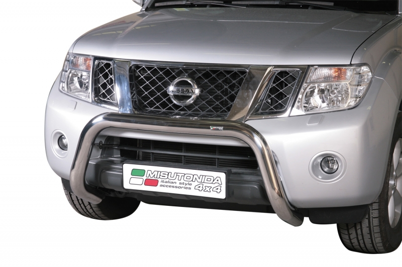 PROTECTION AVANT TUBULAIRE 76MM INOX HOMOLOGUEE CE POUR NISSAN NAVARA D40 190CH A PARTIR DE 2010