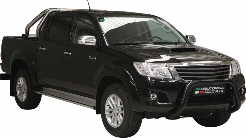 PROTECTION AVANT TUBULAIRE 76MM INOX HOMOLOGUEE CE NOIR POUR ISUZU D-MAX A PARTIR DE 2012