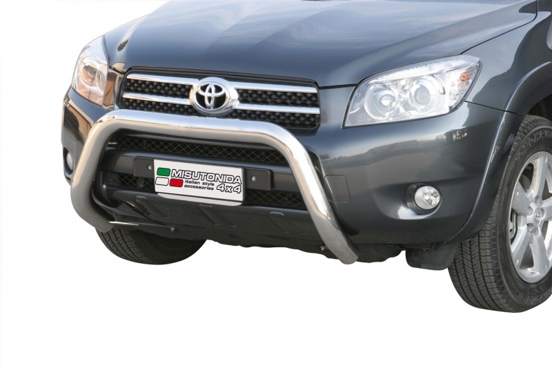 PROTECTION AVANT TUBULAIRE 76MM INOX HOMOLOGUEE CE POUR TOYOTA RAV 4 DE 2006 A 2009