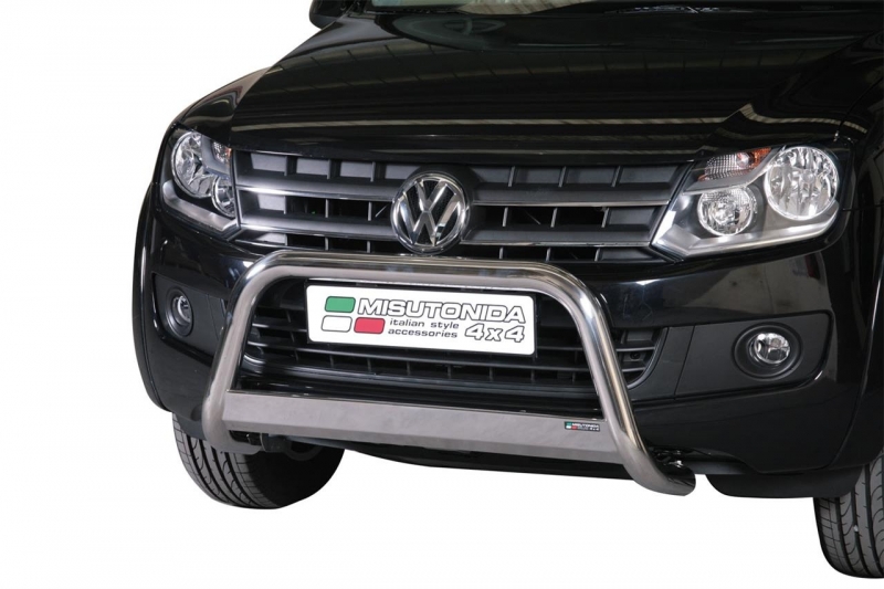 PROTECTION AVANT TUBULAIRE 63MM INOX HOMOLOGUEE CE POUR VOLKSWAGEN AMAROK HIGH LINE