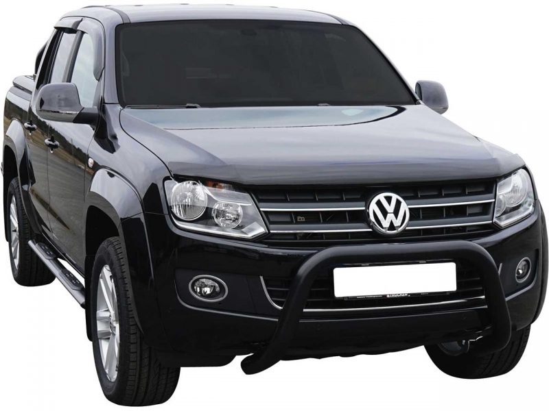 PROTECTION AVANT TUBULAIRE 76MM INOX NOIR HOMOLOGUEE CE POUR VOLKSWAGEN AMAROK HIGH LINE